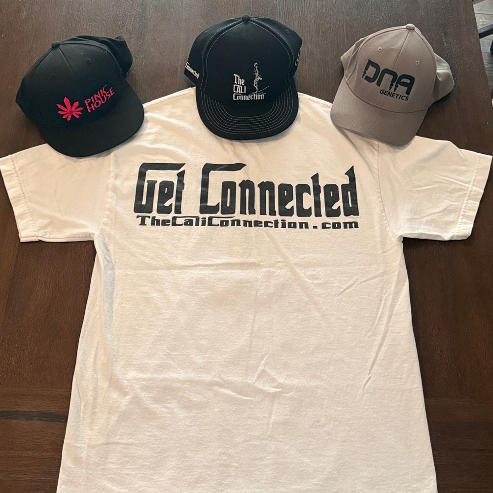 Cali Connection Bundle Shirt, Grass Roots Hat 7 5/8 DNA Genetics, Pink House Hat - Picture 14 of 14